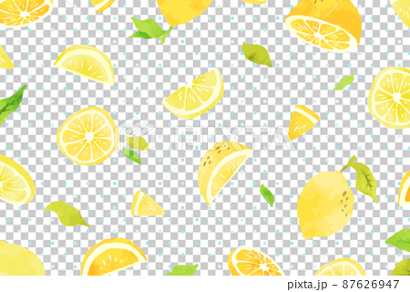 爽やかで綺麗なレモンの背景イラスト素材のイラスト素材