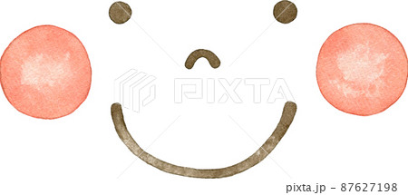 笑顔(表情だけ)のイラスト 笑顔(表情だけ)のイラスト 87627198