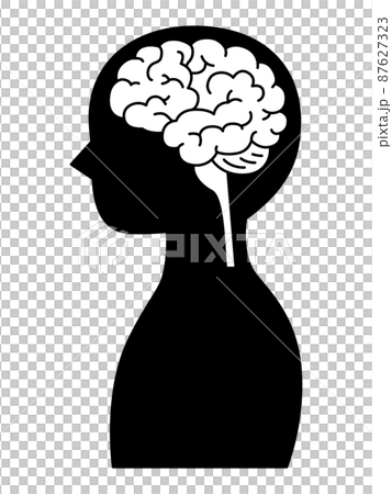 人體橫截面/剪影/黑白 87627323