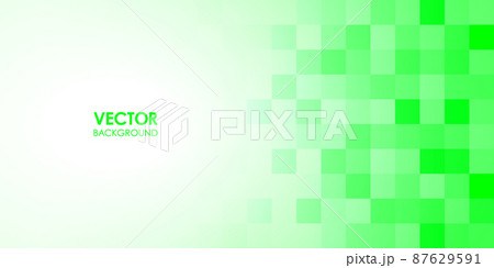 グリーンのタイルの背景　ベクター素材 87629591