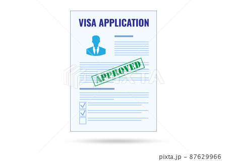 Visa application concept for travel Visa application concept for travel 87629966