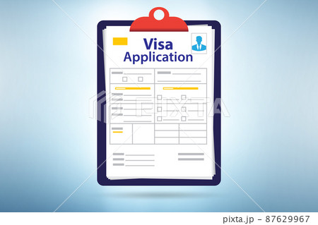 Visa application concept for travel 87629967