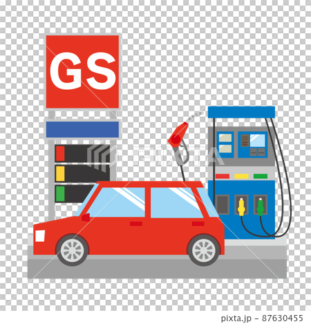 Gas station and car Gas station and car 87630455