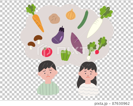 野菜嫌いな子供たちのイメージイラスト 87630962