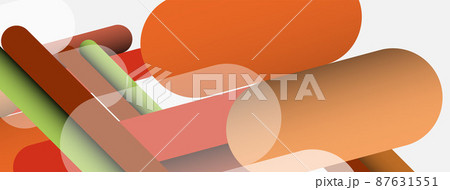 Overlapping round shapes and lines background. Vector illustration for wallpaper banner background or landing page Overlapping round shapes and lines background. Vector illustration for wallpaper banner background or landing page 87631551