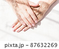 Beautiful, natural, pastel manicure by an old woman, senora. 87632269