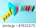 Different business groups become one team. The concept of combining people, 87632273