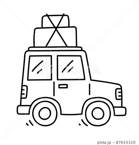 Car. Hand drawn doodle icon. 87633320