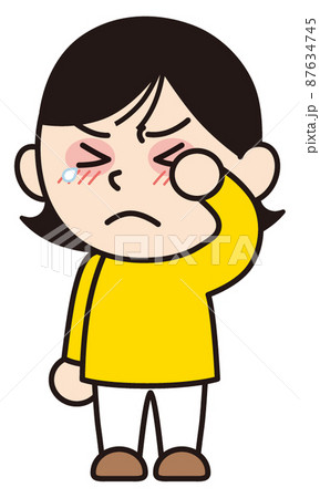 目がかゆい女性 目がかゆい女性 87634745