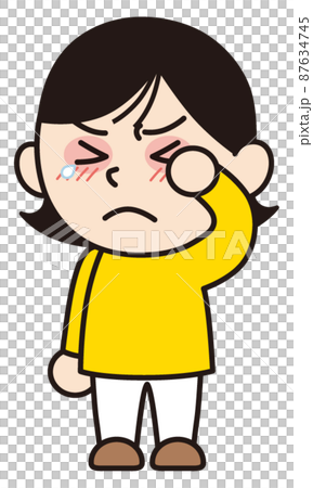 目がかゆい女性 目がかゆい女性 87634745