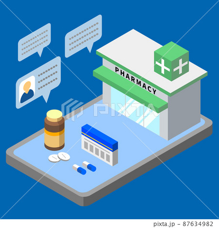 アイソメイラストーオンライン診療 87634982