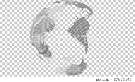地球 ビジネス ニュース ブロック 透過背景 [別Verあり] 87635145