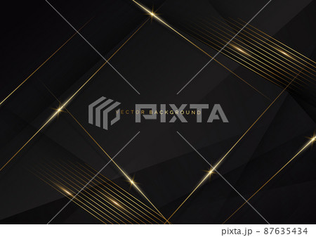 Abstract elegant gold lines diagonal on grey and black background. Luxury style with copy space for text. Abstract elegant gold lines diagonal on grey and black background. Luxury style with copy space for text. 87635434