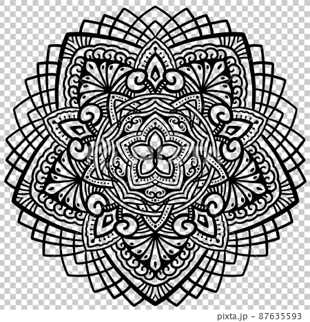 Mandala art (pentagon, flower, geometric pattern) 87635593