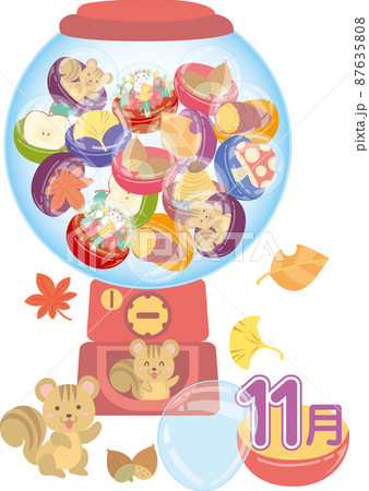 11月のガチャポンマシーン_イラスト入り 87635808