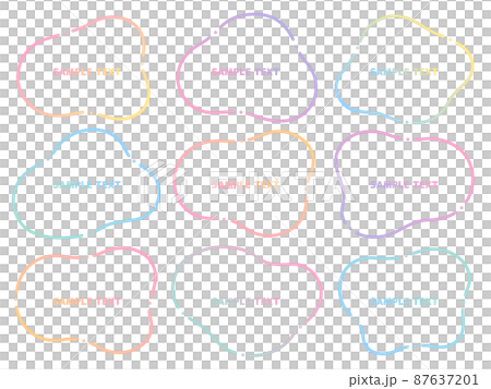 Colorful gradient line frameset Colorful gradient line frameset 87637201