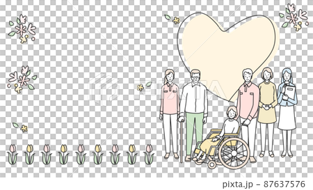 Frame of long-term care people Frame of long-term care people 87637576