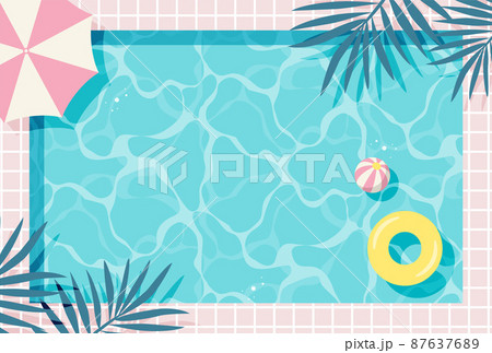 プールのイラストの背景素材 87637689