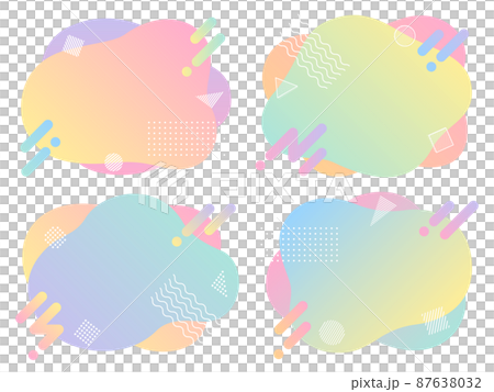 Colorful gradient frameset Colorful gradient frameset 87638032