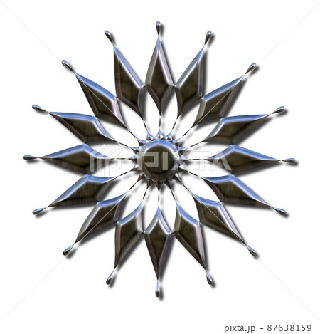 3D rendering of delicate metallic symbol 3D rendering of delicate metallic symbol 87638159