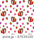 Pattern with raccoon and jam 87639100