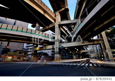 首都高速道路  箱崎ジャンクションの夕景 87639441