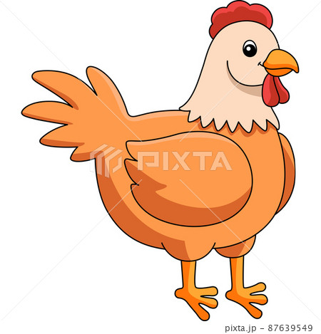 Chicken Cartoon Colored Clipart Illustration 87639549