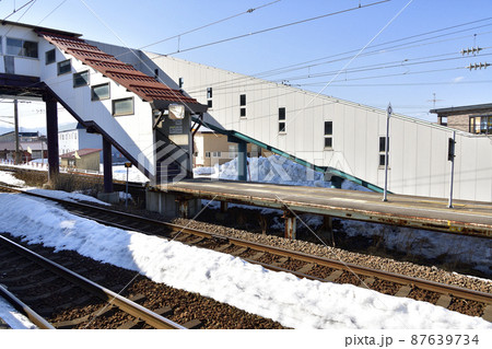 早春の北海道北斗市で道南いさりび鉄道久根別駅の風景を撮影 早春の北海道北斗市で道南いさりび鉄道久根別駅の風景を撮影 87639734