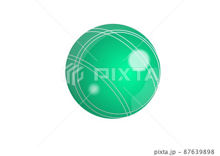 Green plastic Ball isolated on white background. 87639898