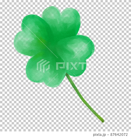 Illustration material watercolor four-leaf clover Illustration material watercolor four-leaf clover 87642072