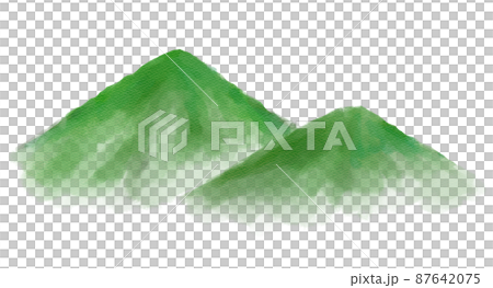 イラスト素材　水彩　山　 87642075
