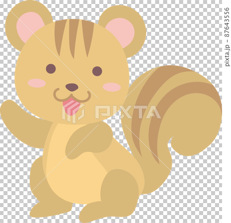 Squirrel with one hand raised 87643556