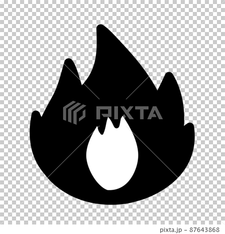 Simple icon illustration of burning flame Simple icon illustration of burning flame 87643868