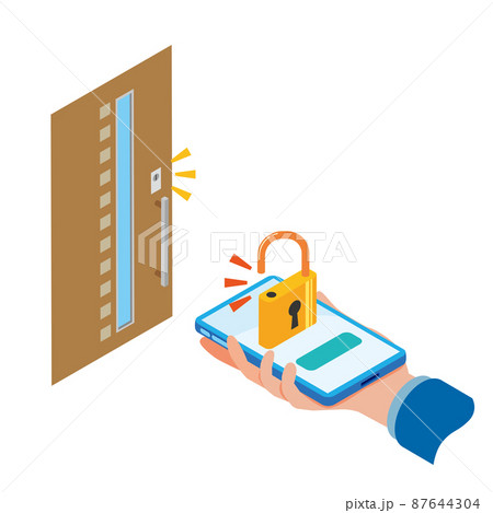 スマートロックのイメージイラスト 87644304