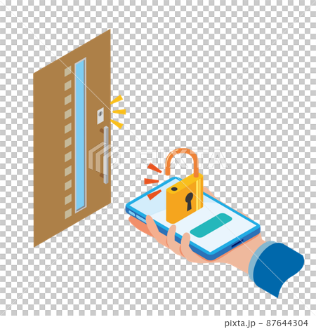 スマートロックのイメージイラスト 87644304
