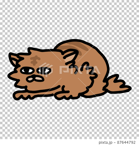 Illustration of a sitting cat. Illustration of a sitting cat. 87644792