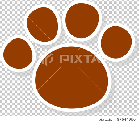 Footprints of brown animals with white border shadow Footprints of brown animals with white border shadow 87644990
