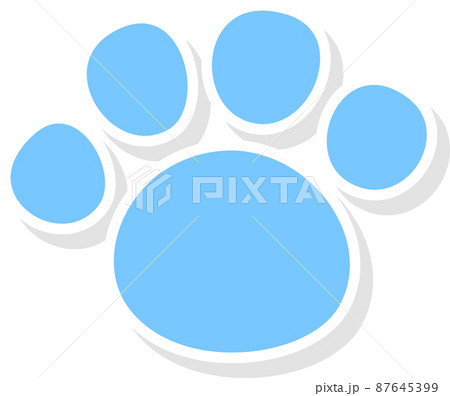 blue paw print border