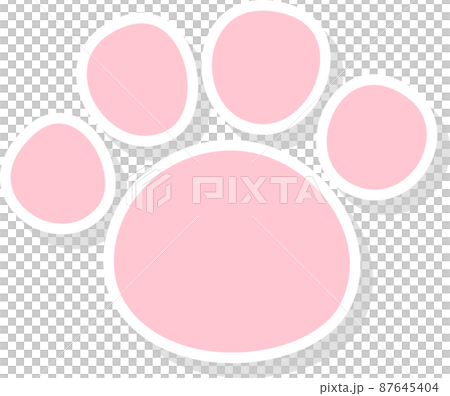 Light pink dog footprints with white border shadows Light pink dog footprints with white border shadows 87645404