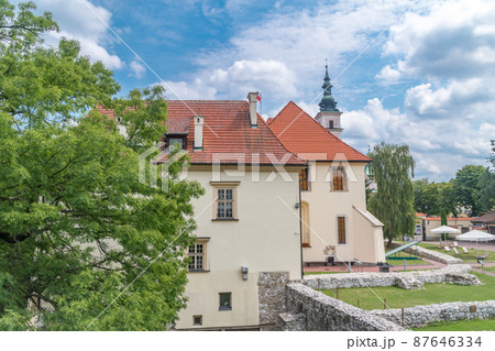 View from Castle tower of Wieliczka Zupny Castle in Poland. 87646334