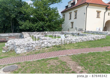 Zupny kitchen of Wieliczka Zupny Castle in Poland. 87646342