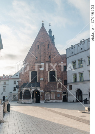 Church of St. Barbara at sunrise in Krakow, Poland. 87646353