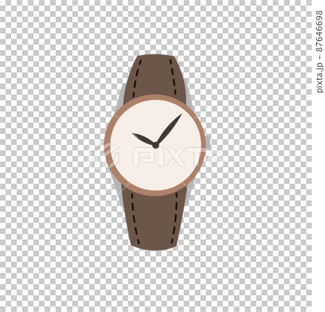 Illustration of brown wristwatch 87646698