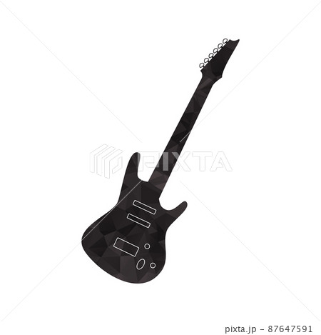 Isolated silhouette of an electric guitar 87647591