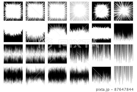 集中線のベクターイラストの素材セット 集中線のベクターイラストの素材セット 87647844