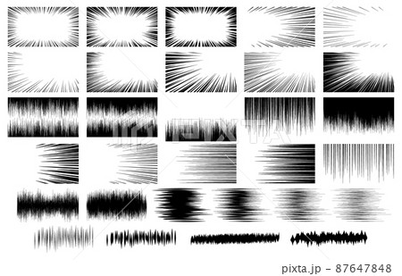 集中線のベクターイラストの素材セット 集中線のベクターイラストの素材セット 87647848