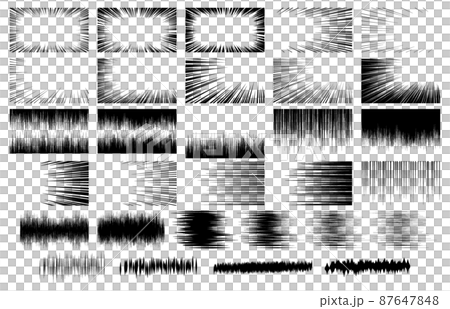 集中線矢量插圖的材料集 87647848
