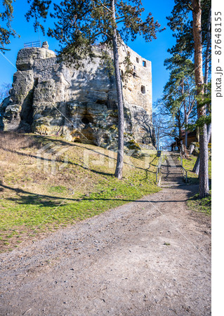 Mediaeval ruins of Valecov Castle 87648155
