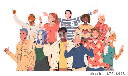 Various People Showing Positive Gestures 87648498