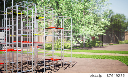 緑あふれる公園の遊具 緑あふれる公園の遊具 87649226